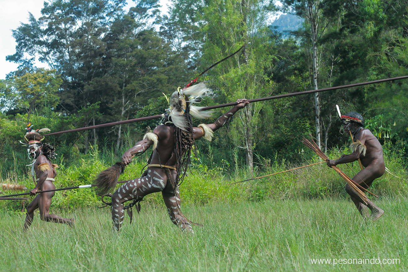 Kostum yang Digunakan Saat Festival Lembah Baliem Wamena